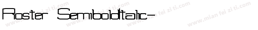 Roster SemiboldItalic字体转换